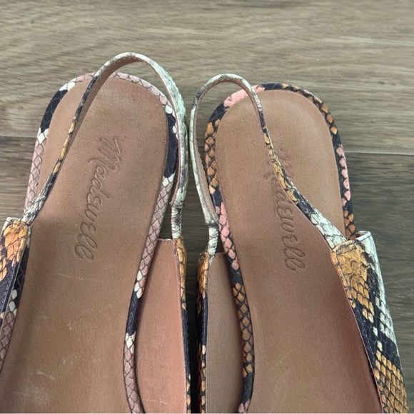 MADEWELL Margo Snakeskin Slingback Mule Flats - Picture 6 of 7